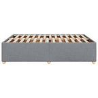 Bettgestell ohne Matratze Hellgrau 140x200 cm Stoff