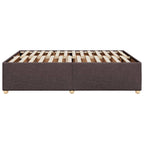 Bettgestell ohne Matratze Dunkelbraun 140x200 cm Stoff
