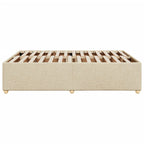 Bettgestell ohne Matratze Creme 140x200 cm Stoff