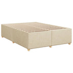 Bettgestell ohne Matratze Creme 160x200 cm Stoff