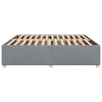 Bettgestell ohne Matratze Hellgrau 180x200 cm Stoff