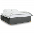 Bettgestell ohne Matratze Dunkelgrau 180x200 cm Stoff