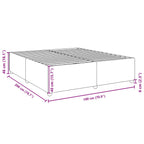Bettgestell ohne Matratze Dunkelbraun 180x200 cm Stoff