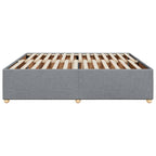 Bettgestell ohne Matratze Hellgrau 200x200 cm Stoff