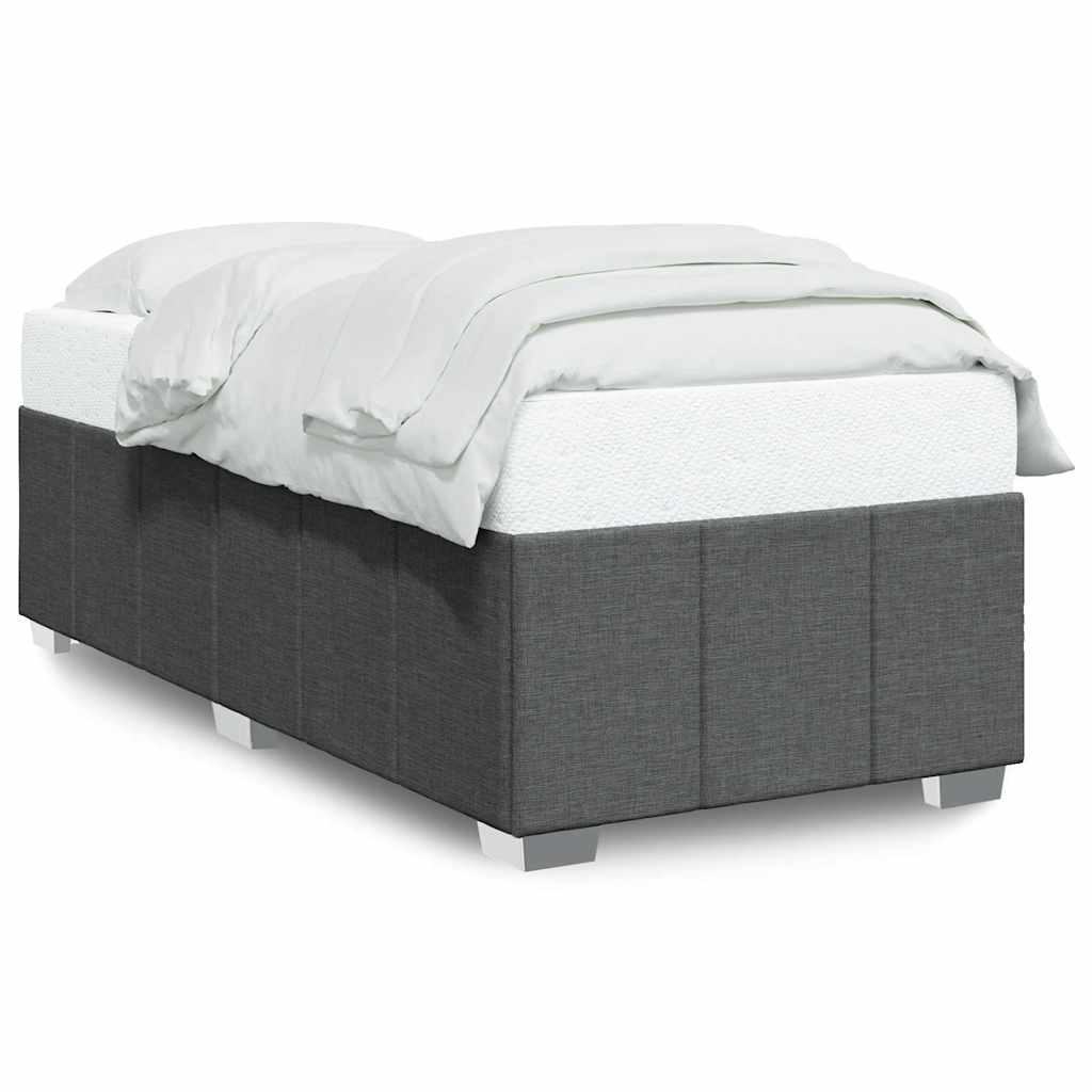 Bettgestell ohne Matratze Dunkelgrau 100x200 cm Stoff