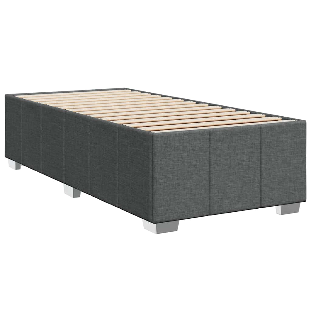 Bettgestell ohne Matratze Dunkelgrau 100x200 cm Stoff
