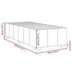 Bettgestell ohne Matratze Dunkelgrau 100x200 cm Stoff