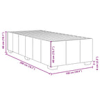 Bettgestell ohne Matratze Creme 100x200 cm Stoff