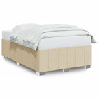 Bettgestell ohne Matratze Creme 120x200 cm Stoff