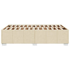 Bettgestell ohne Matratze Creme 120x200 cm Stoff