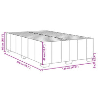 Bettgestell ohne Matratze Blau 120x200 cm Stoff