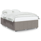 Bettgestell ohne Matratze Taupe 140x190 cm Stoff