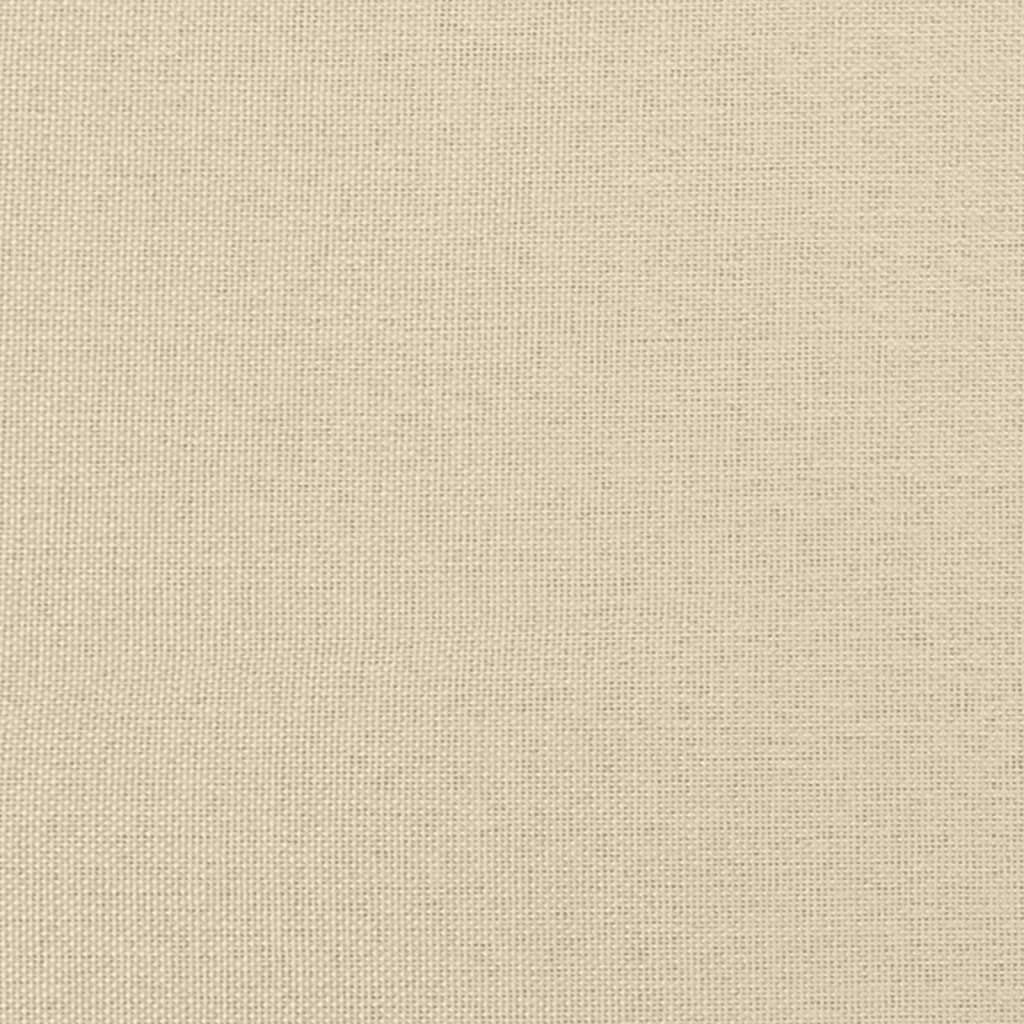 Bettgestell ohne Matratze Creme 140x190 cm Stoff