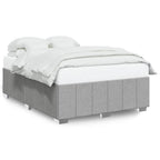 Bettgestell ohne Matratze Hellgrau 140x200 cm Stoff