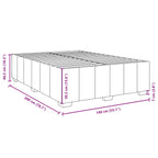 Bettgestell ohne Matratze Hellgrau 140x200 cm Stoff