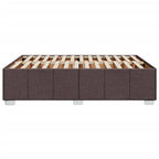 Bettgestell ohne Matratze Dunkelbraun 140x200 cm Stoff