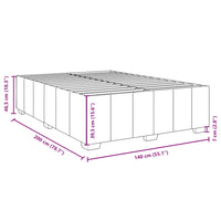 Bettgestell ohne Matratze Blau 140x200 cm Stoff