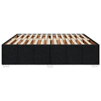 Bettgestell ohne Matratze Schwarz 200x200 cm Stoff