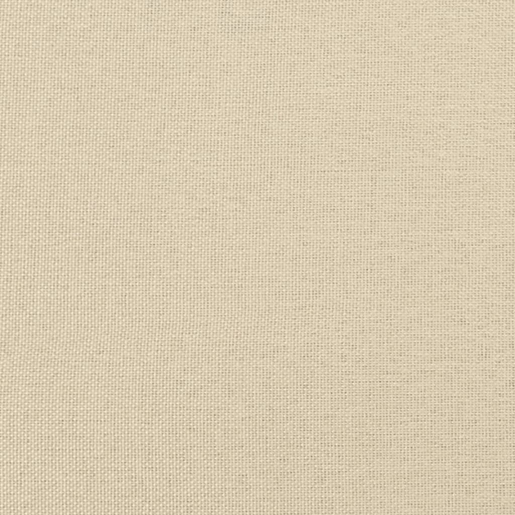 Bettgestell ohne Matratze Creme 200x200 cm Stoff