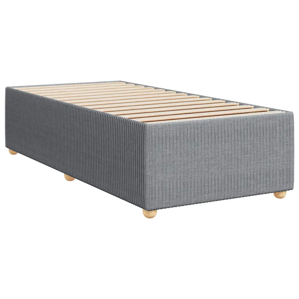 Bettgestell ohne Matratze Hellgrau 80x200 cm Stoff