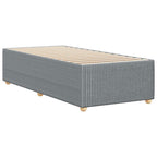 Bettgestell ohne Matratze Hellgrau 80x200 cm Stoff