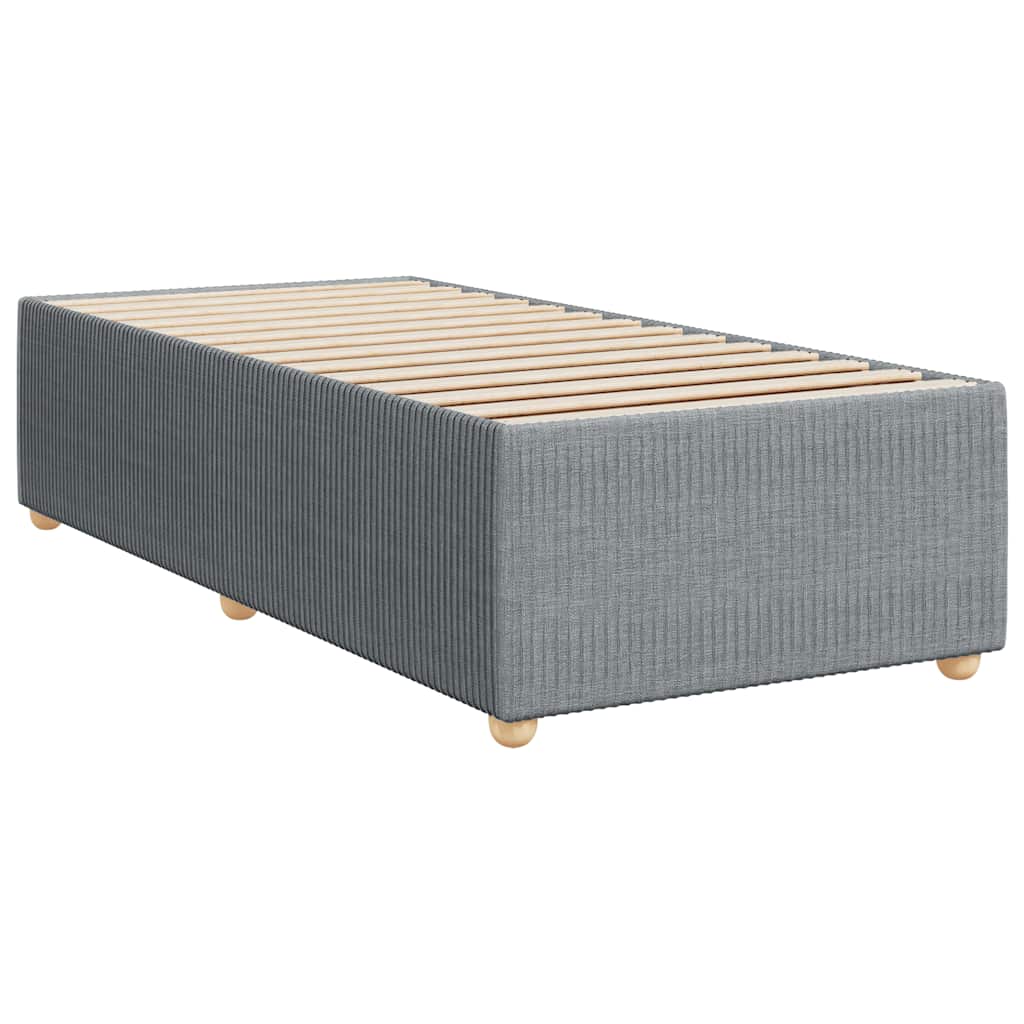 Bettgestell ohne Matratze Hellgrau 90x200 cm Stoff