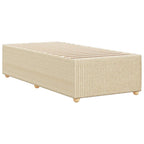 Bettgestell ohne Matratze Creme 90x200 cm Stoff