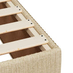 Bettgestell ohne Matratze Creme 90x200 cm Stoff