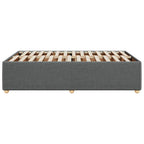 Bettgestell ohne Matratze Dunkelgrau 120x200 cm Stoff