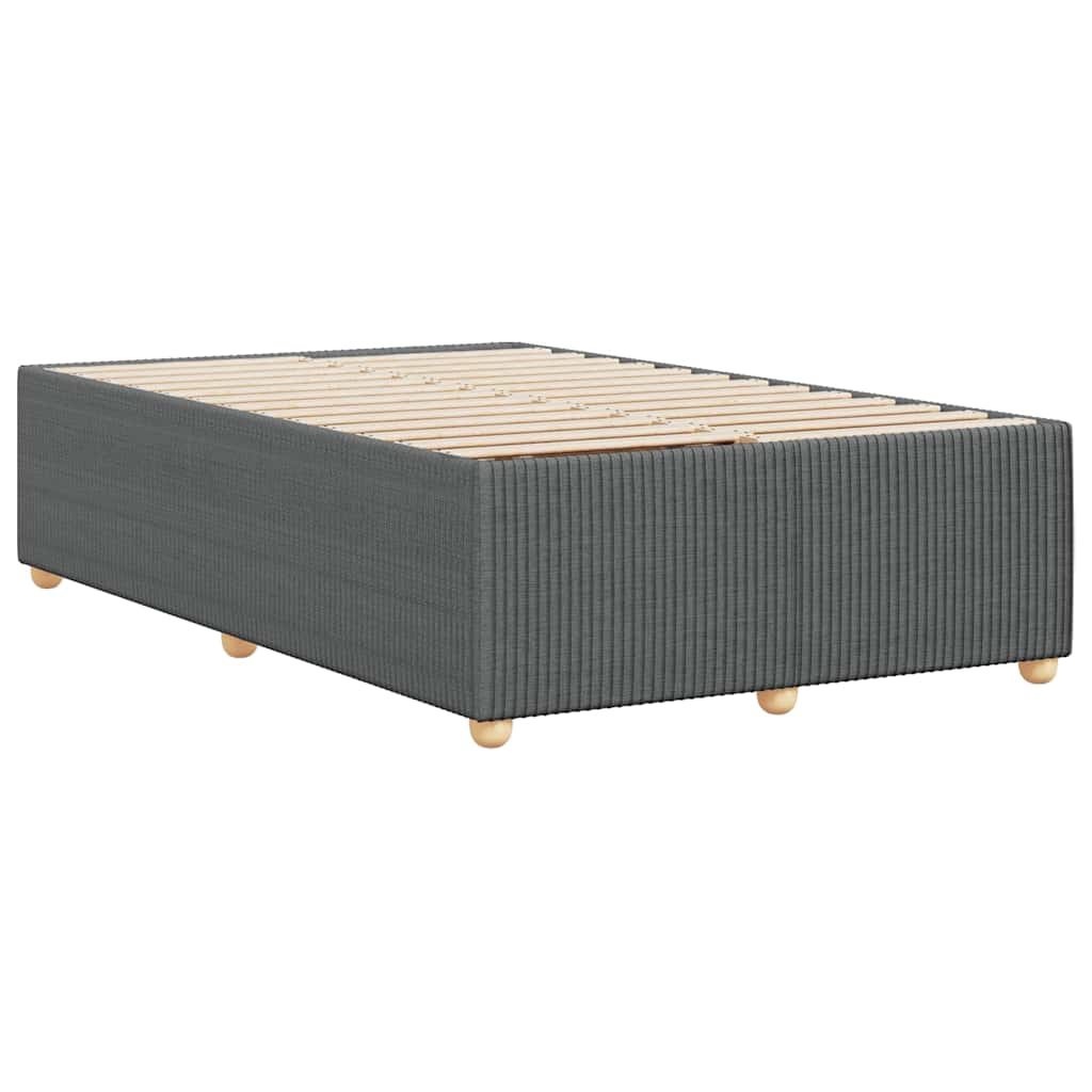 Bettgestell ohne Matratze Dunkelgrau 120x200 cm Stoff
