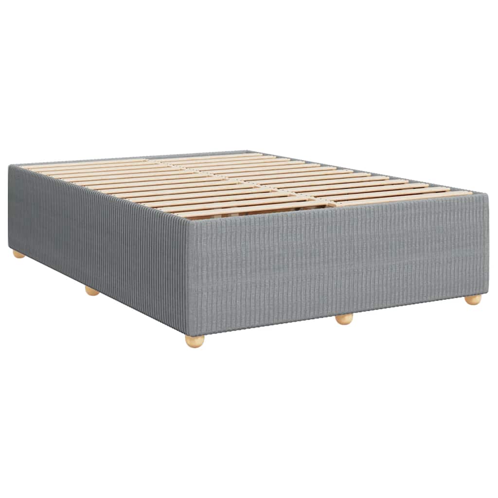 Bettgestell ohne Matratze Hellgrau 140x190 cm Stoff
