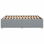 Bettgestell ohne Matratze Hellgrau 140x200 cm Stoff