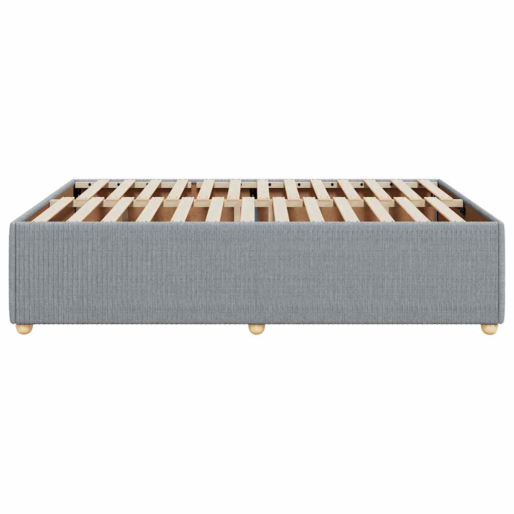 Bettgestell ohne Matratze Hellgrau 140x200 cm Stoff