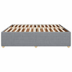 Bettgestell ohne Matratze Hellgrau 180x200 cm Stoff