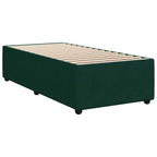 Bettgestell ohne Matratze Dunkelgrün 90x190 cm Samt