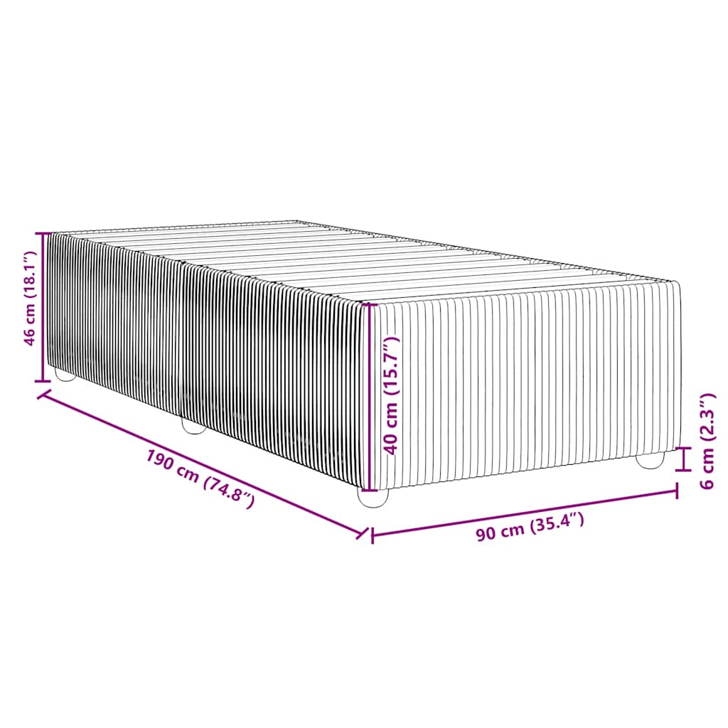 Bettgestell Rosa 90x190 cm Samt