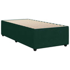 Bettgestell ohne Matratze Dunkelgrün 90x200 cm Samt