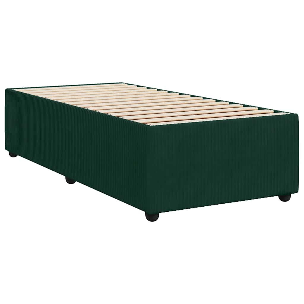 Bettgestell ohne Matratze Dunkelgrün 100x200 cm Samt