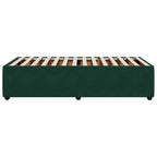 Bettgestell ohne Matratze Dunkelgrün 100x200 cm Samt