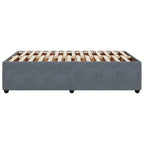 Bettgestell ohne Matratze Dunkelgrau 120x190 cm Samt