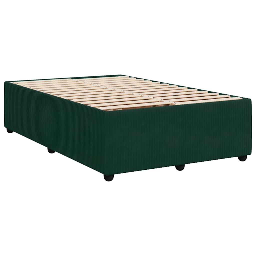 Bettgestell ohne Matratze Dunkelgrün 120x190 cm Samt