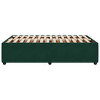 Bettgestell ohne Matratze Dunkelgrün 120x190 cm Samt