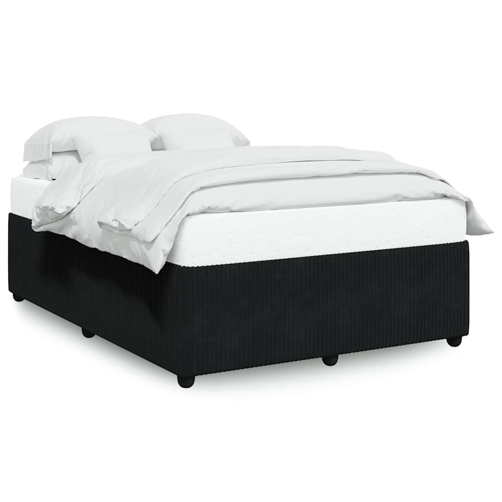 Bettgestell ohne Matratze Schwarz 140x190 cm Samt