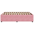Bettgestell Rosa 140x190 cm Samt