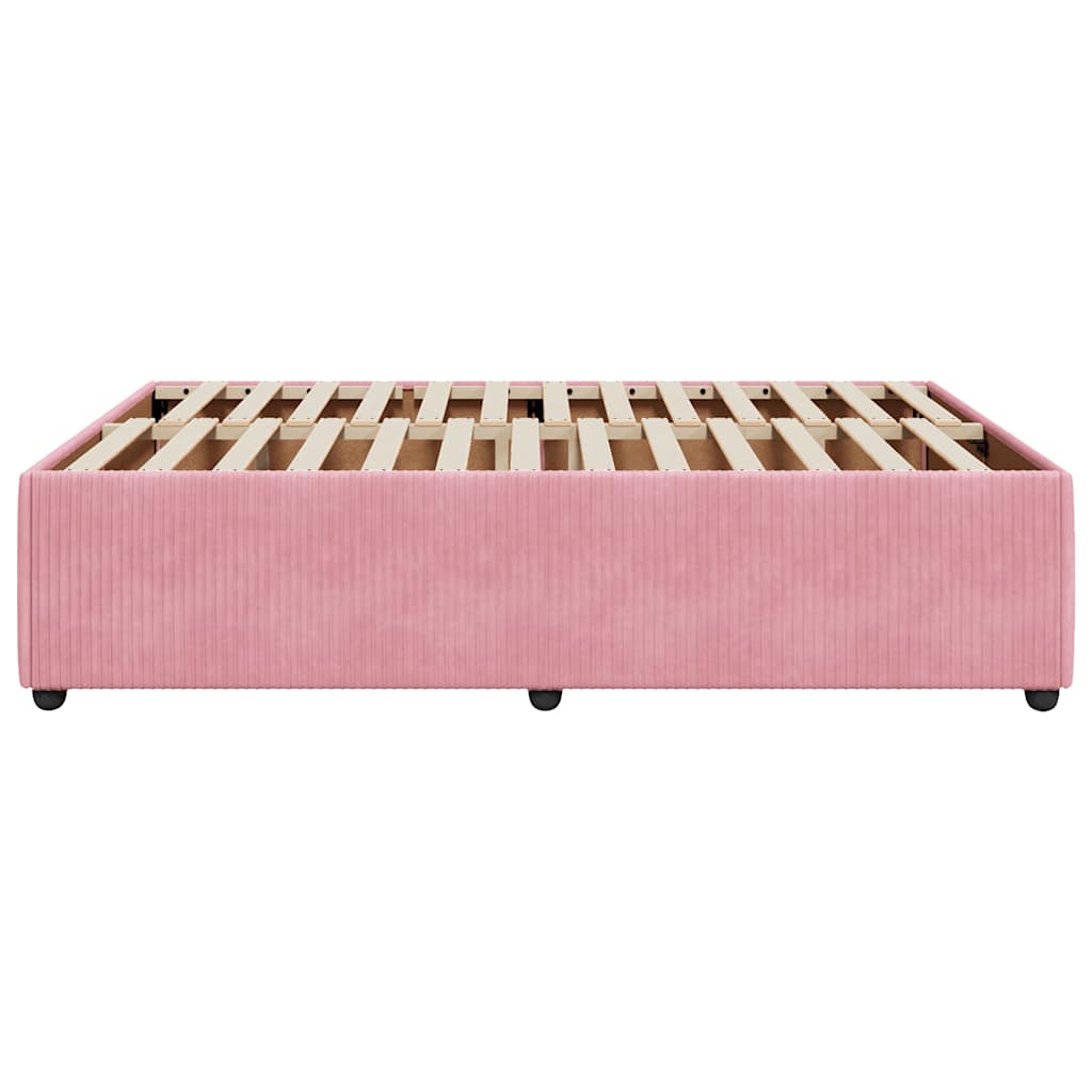 Bettgestell Rosa 140x190 cm Samt