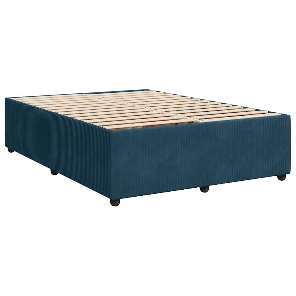 Bettgestell Blau 140x200 cm Samt