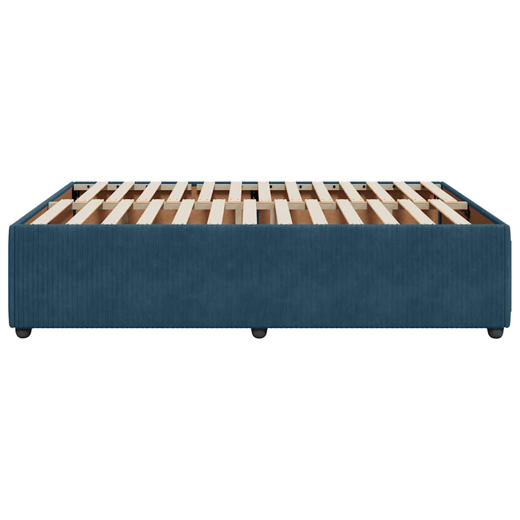 Bettgestell Blau 140x200 cm Samt