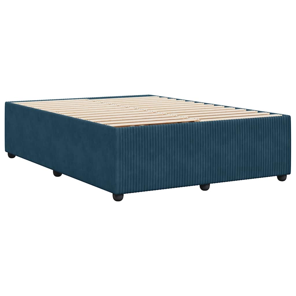 Bettgestell Blau 140x200 cm Samt