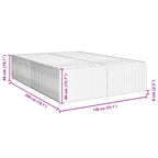 Bettgestell Rosa 140x200 cm Samt