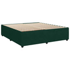 Bettgestell ohne Matratze Dunkelgrün 180x200 cm Samt